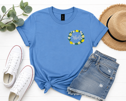 Lemon Blossom Embroidered T-shirt